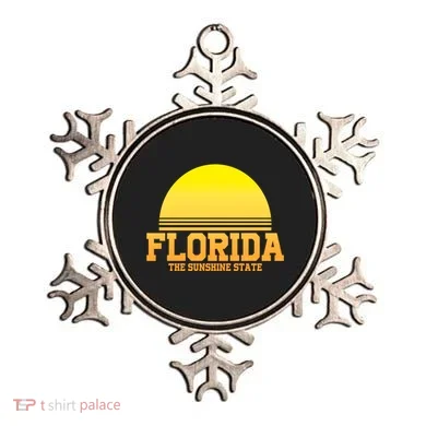 Florida The Sunshine State Retro Sun Ornament