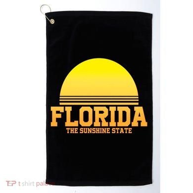 Florida The Sunshine State Retro Sun Golf Towel