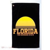 Florida The Sunshine State Retro Sun Golf Towel thumb 0