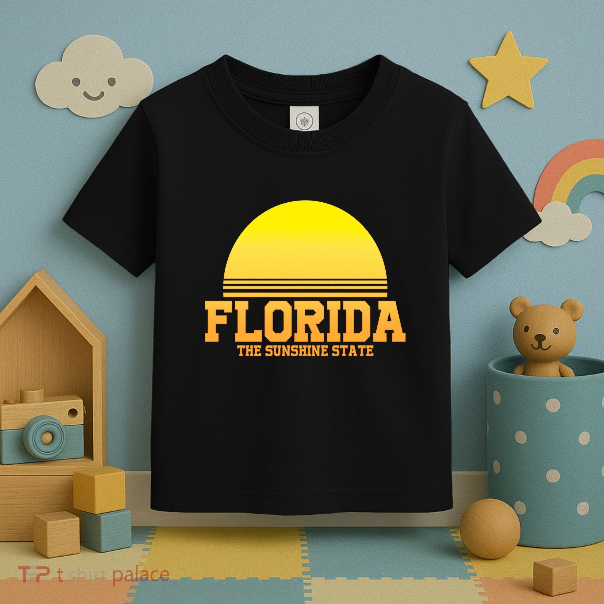 Florida The Sunshine State Retro Sun Toddler T-Shirt