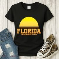 Florida The Sunshine State Retro Sun Women's T-Shirt thumb 3