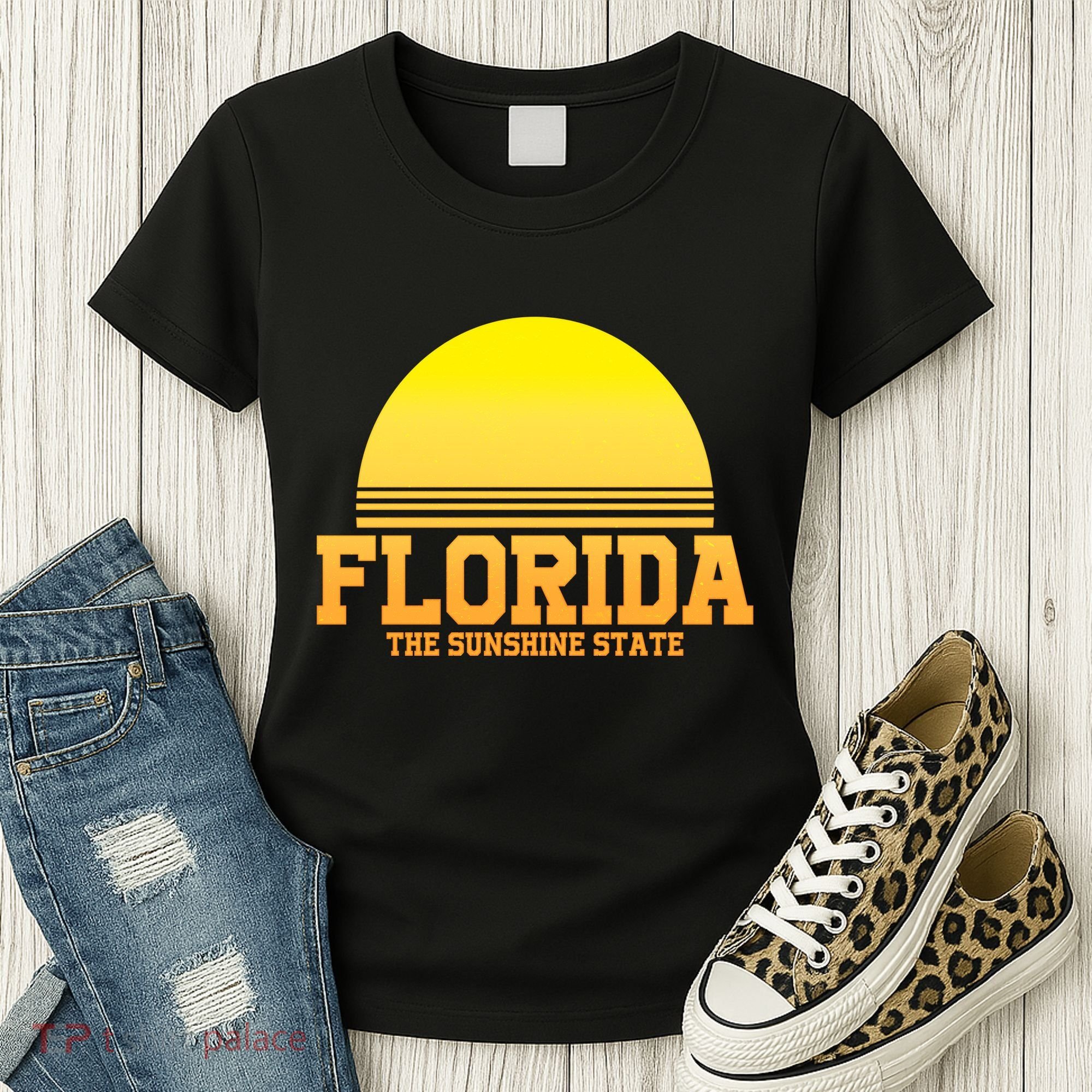 Florida The Sunshine State Retro Sun Women's T-Shirt