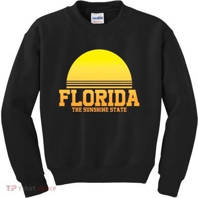 Florida The Sunshine State Retro Sun Kids Sweatshirt