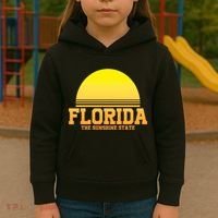 Florida The Sunshine State Retro Sun Kids Hoodie thumb 3