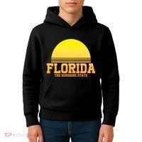 Florida The Sunshine State Retro Sun Kids Hoodie thumb 4