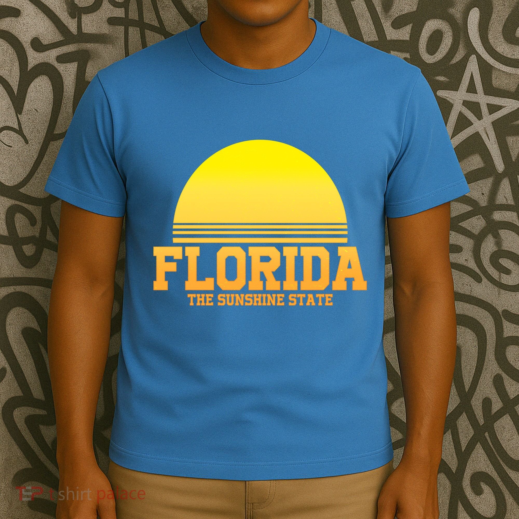 Florida The Sunshine State Retro Sun T-Shirt