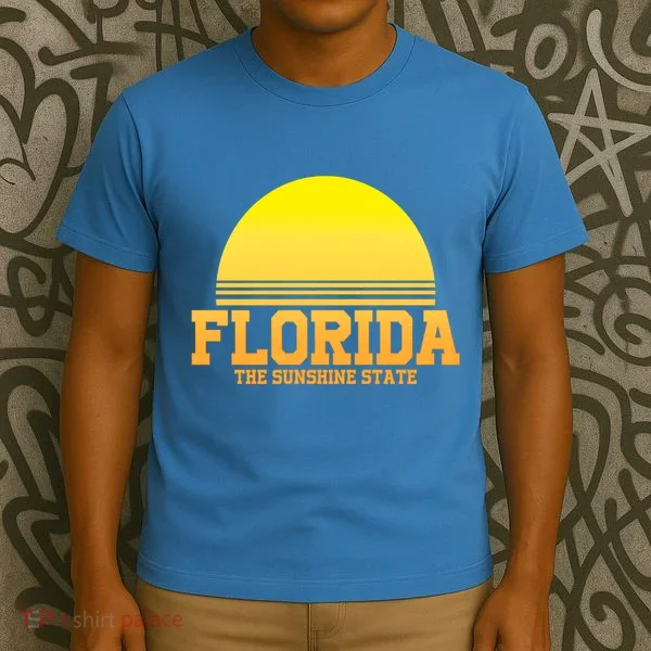 Florida The Sunshine State Retro Sun T-Shirt