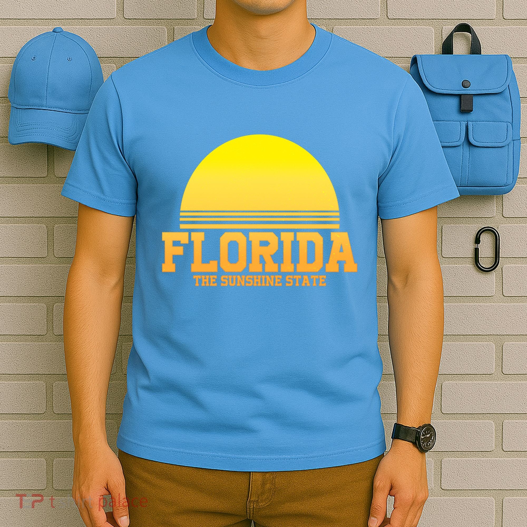 Florida The Sunshine State Retro Sun T-Shirt