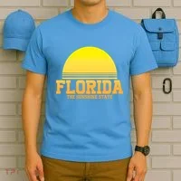 Florida The Sunshine State Retro Sun T-Shirt thumb 5