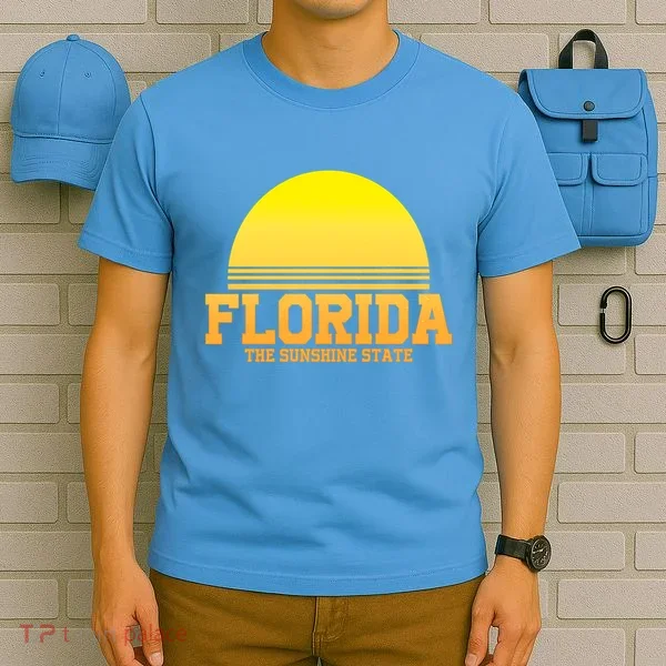 Florida The Sunshine State Retro Sun T-Shirt