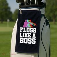 Floss Like A Boss Golf Towel thumb 2