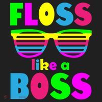 Floss Like A Boss 80's Style Retro Women's Sweatshirt thumb 2