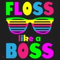 Floss Like A Boss 80's Style Retro Women's Sweatshirt thumb 2