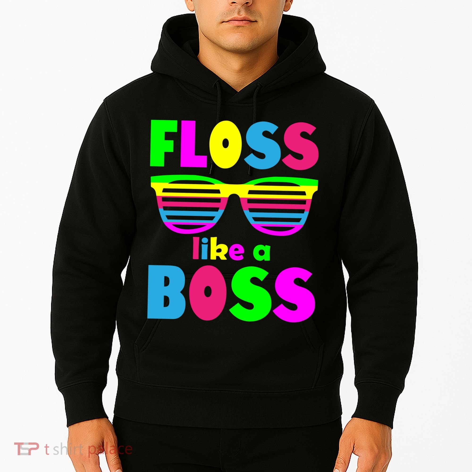 Floss Like A Boss 80's Style Retro Hoodie