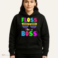 Floss Like A Boss 80's Style Retro Hoodie thumb 5