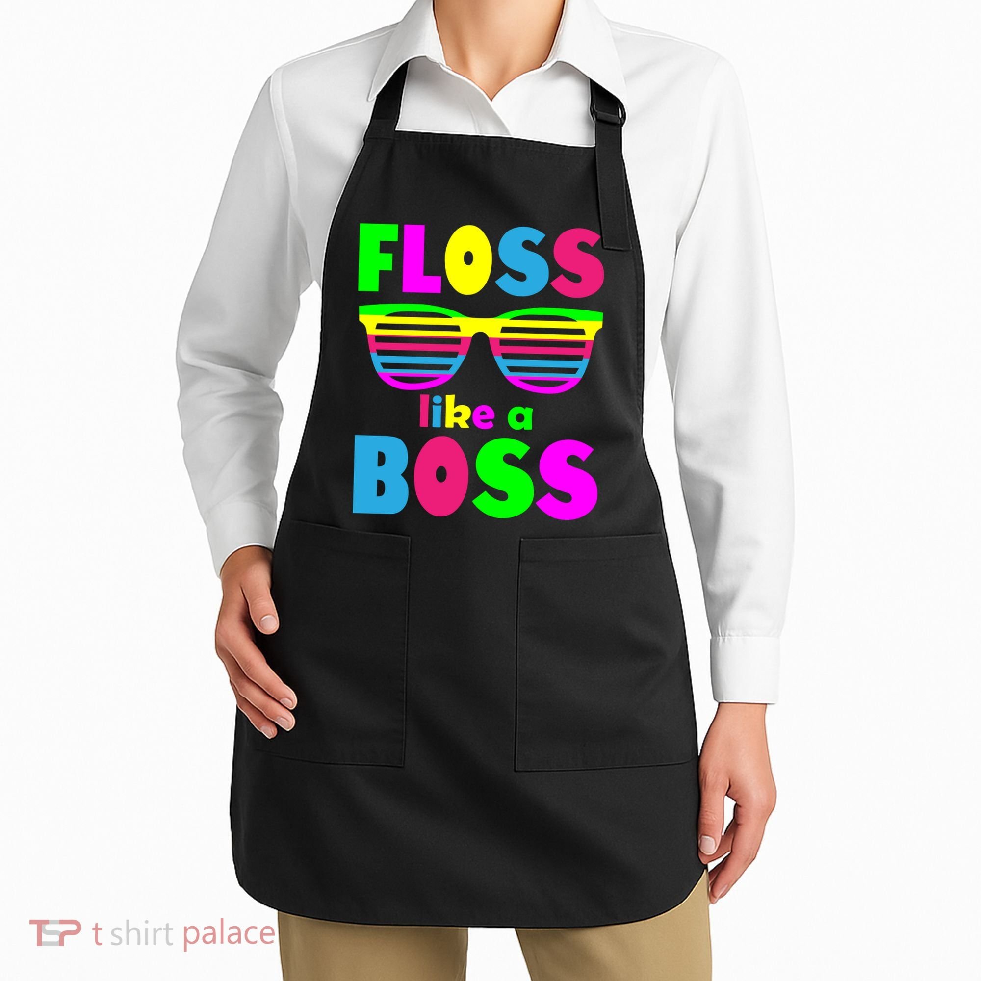 Floss Like A Boss 80's Style Retro Apron