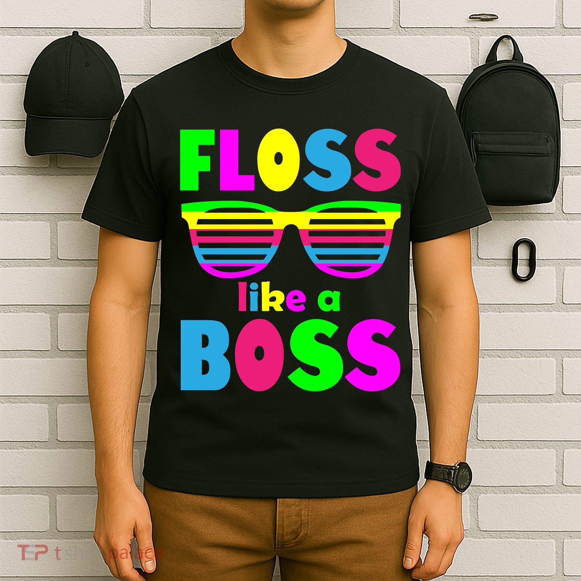 Floss Like A Boss 80's Style Retro T-Shirt