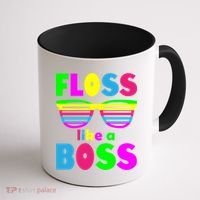 Floss Like A Boss 80's Style Retro Coffee Mug thumb 1