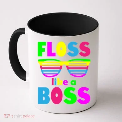 Floss Like A Boss 80's Style Retro Coffee Mug