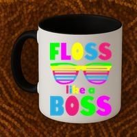Floss Like A Boss 80's Style Retro Coffee Mug thumb 2