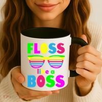Floss Like A Boss 80's Style Retro Coffee Mug thumb 3