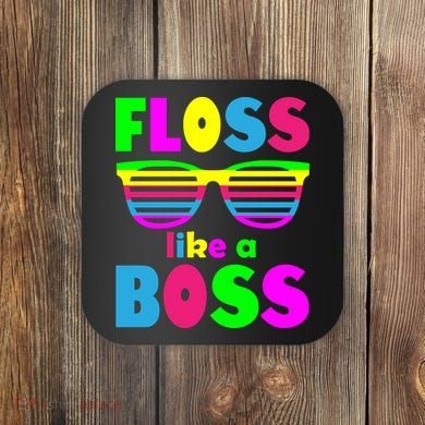 Floss Like A Boss 80's Style Retro Coaster