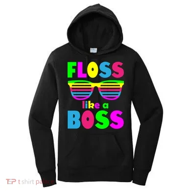Floss Like A Boss 80's Style Retro Women's Hoodie