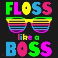 Floss Like A Boss 80's Style Retro Women's Hoodie thumb 2