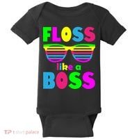 Floss Like A Boss 80's Style Retro Baby Bodysuit thumb 0