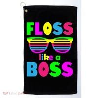 Floss Like A Boss 80's Style Retro Golf Towel thumb 0