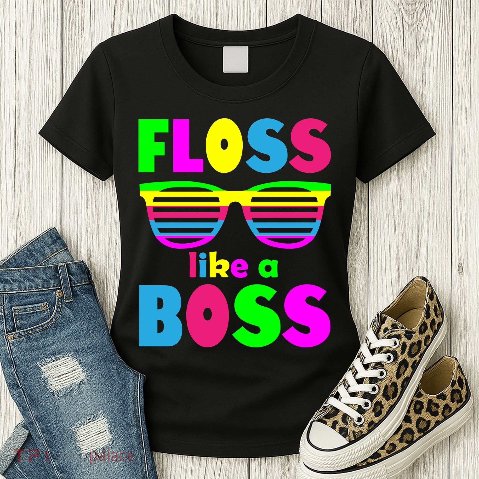 Floss Like A Boss 80's Style Retro Women's T-Shirt