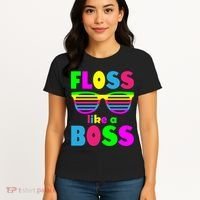 Floss Like A Boss 80's Style Retro Women's T-Shirt thumb 4