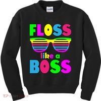 Floss Like A Boss 80's Style Retro Kids Sweatshirt thumb 0