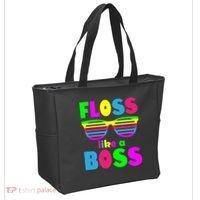 Floss Like A Boss 80's Style Retro Tote Bag thumb 2