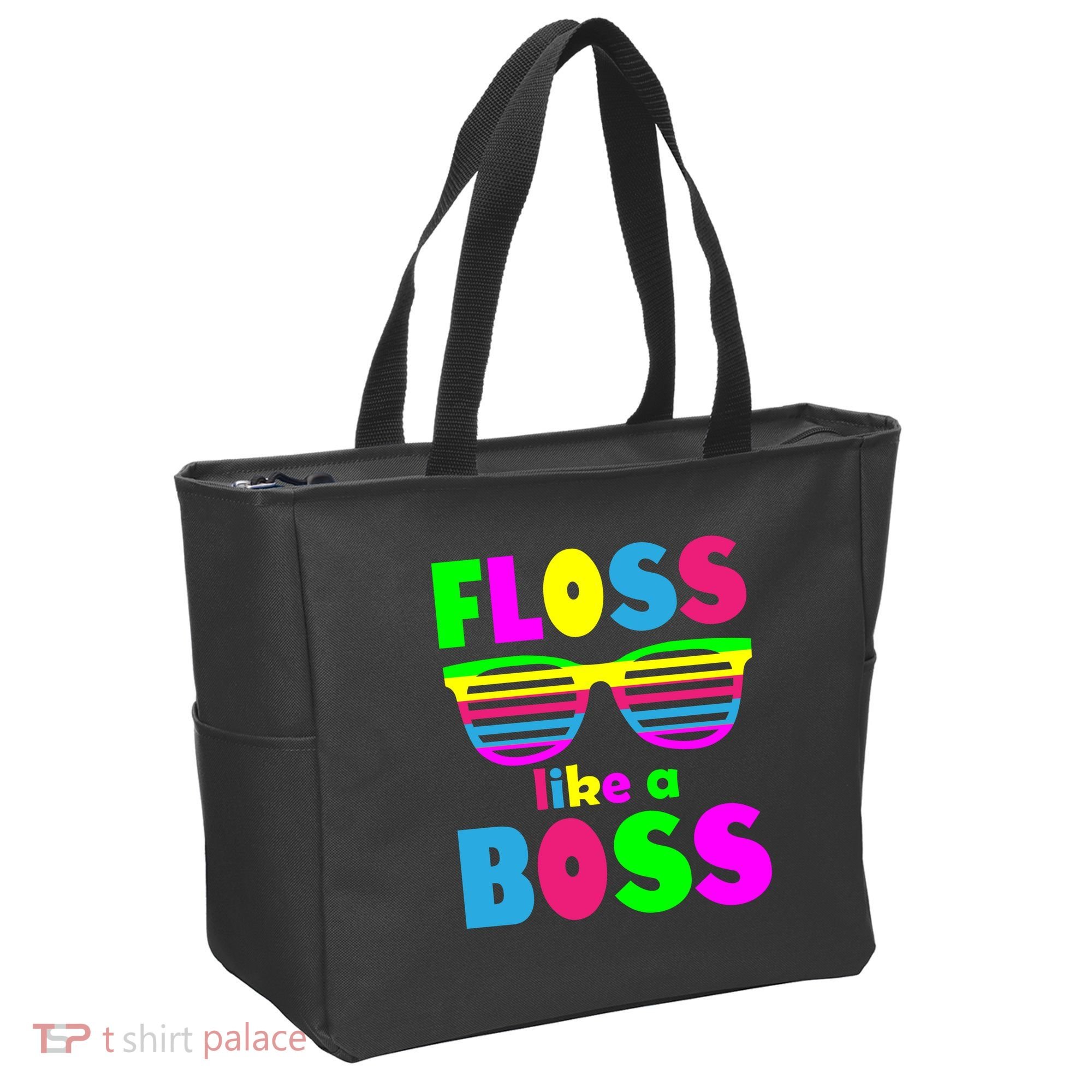 Floss Like A Boss 80's Style Retro Tote Bag
