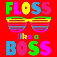 Floss Like A Boss 80's Style Retro Santa Hat thumb 1