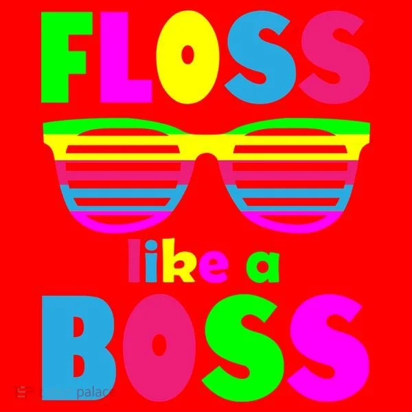 Floss Like A Boss 80's Style Retro Santa Hat