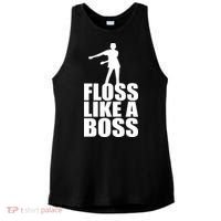 Floss Like A Boss Dance Logo Ladies PosiCharge Tri-Blend Wicking Tank thumb 0