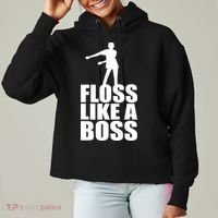 Floss Like A Boss Dance Logo Ladies Heavyweight Boxy Pullover Hoodie thumb 0