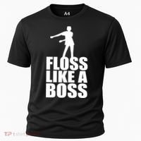 Floss Like A Boss Dance Logo Cooling Performance Crew T-Shirt thumb 0