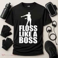 Floss Like A Boss Dance Logo Cooling Performance Crew T-Shirt thumb 3