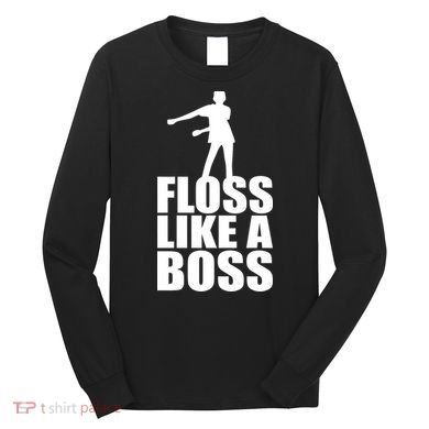 Floss Like A Boss Dance Logo Long Sleeve Shirt