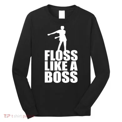 Floss Like A Boss Dance Logo Long Sleeve Shirt