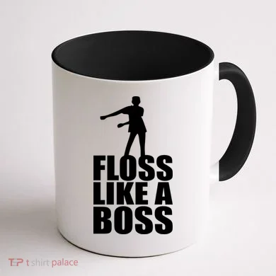 Floss Like A Boss Dance Logo Coffee Mug back