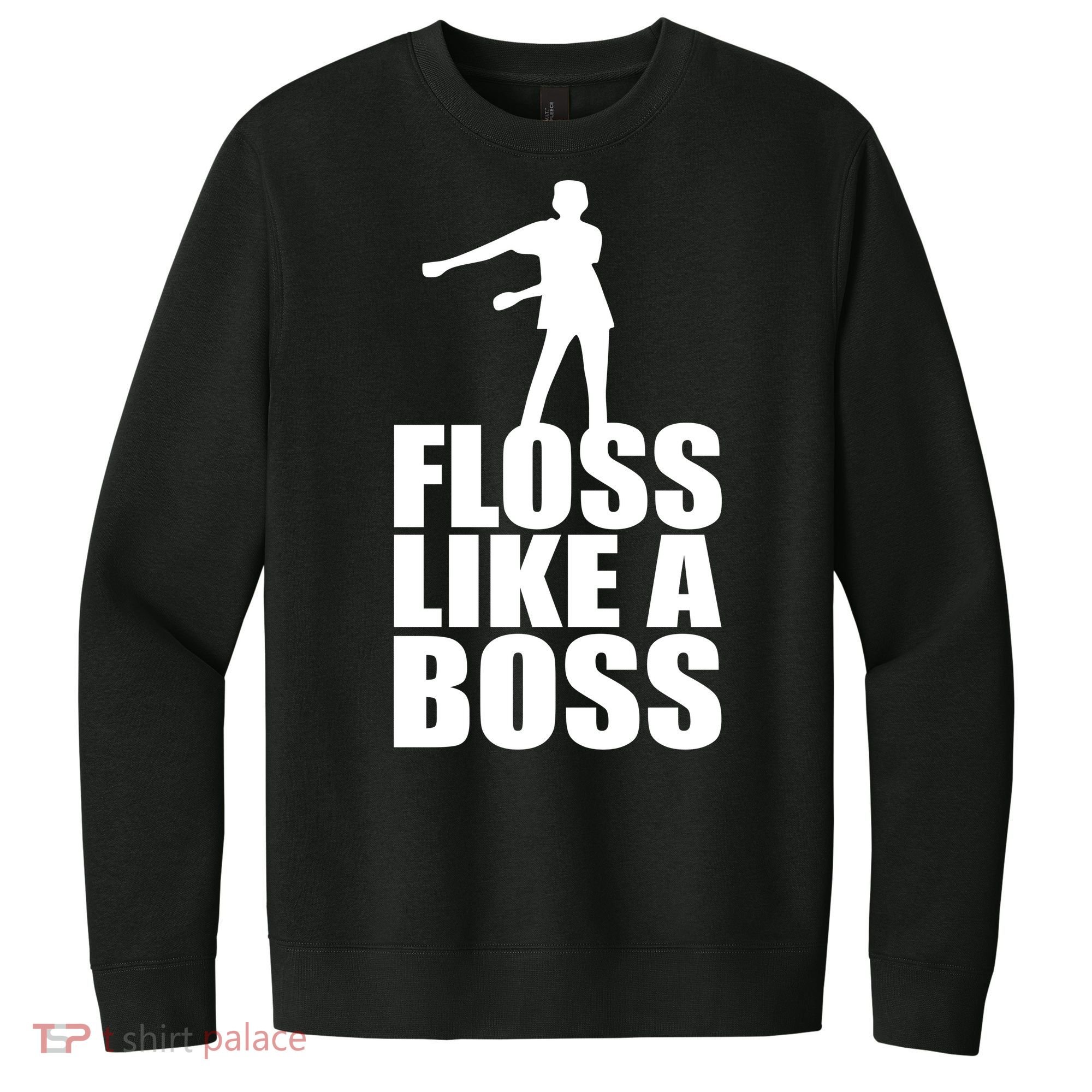 Floss Like A Boss Dance Logo V.I.T. Fleece Crew Sweatshirt