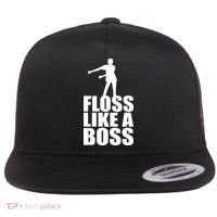Floss Like A Boss Dance Logo Flat Bill Trucker Hat thumb 0