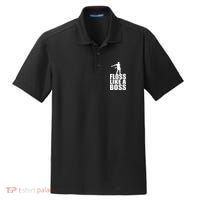 Floss Like A Boss Dance Logo Dry Zone Grid Polo thumb 0