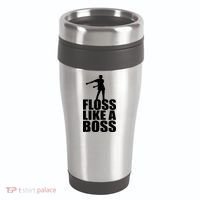 Floss Like A Boss Dance Logo 16oz Travel Tumbler thumb 0