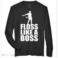 Floss Like A Boss Dance Logo Zone Performance Long-Sleeve T-Shirt thumb 0