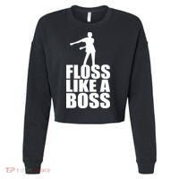 Floss Like A Boss Dance Logo Cropped Pullover Crew thumb 0